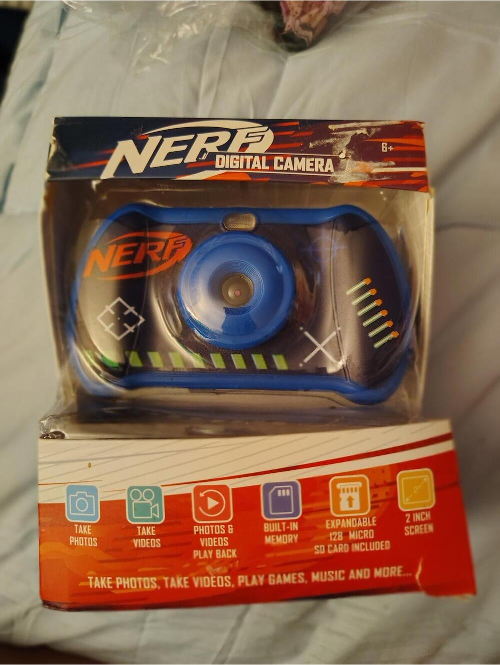 NERF Digital Camera Kids Blue 48MP Photo Video Camera 128GB SD Card Included